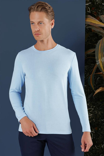 Ts 870 Slim Fit Mavi Spor T-shirt