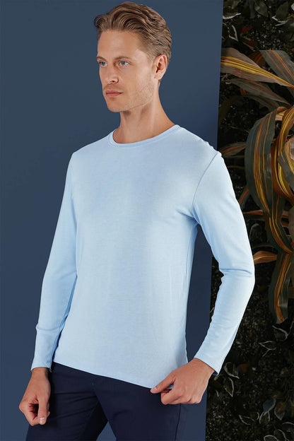 Ts 870 Slim Fit Mavi Spor T-shirt