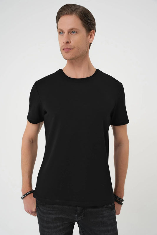 Ts 885 Slim Fit Siyah Spor T-shirt