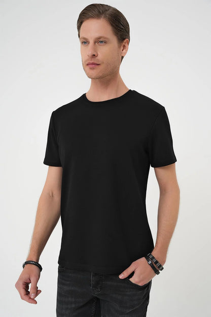 Ts 885 Slim Fit Siyah Spor T-shirt