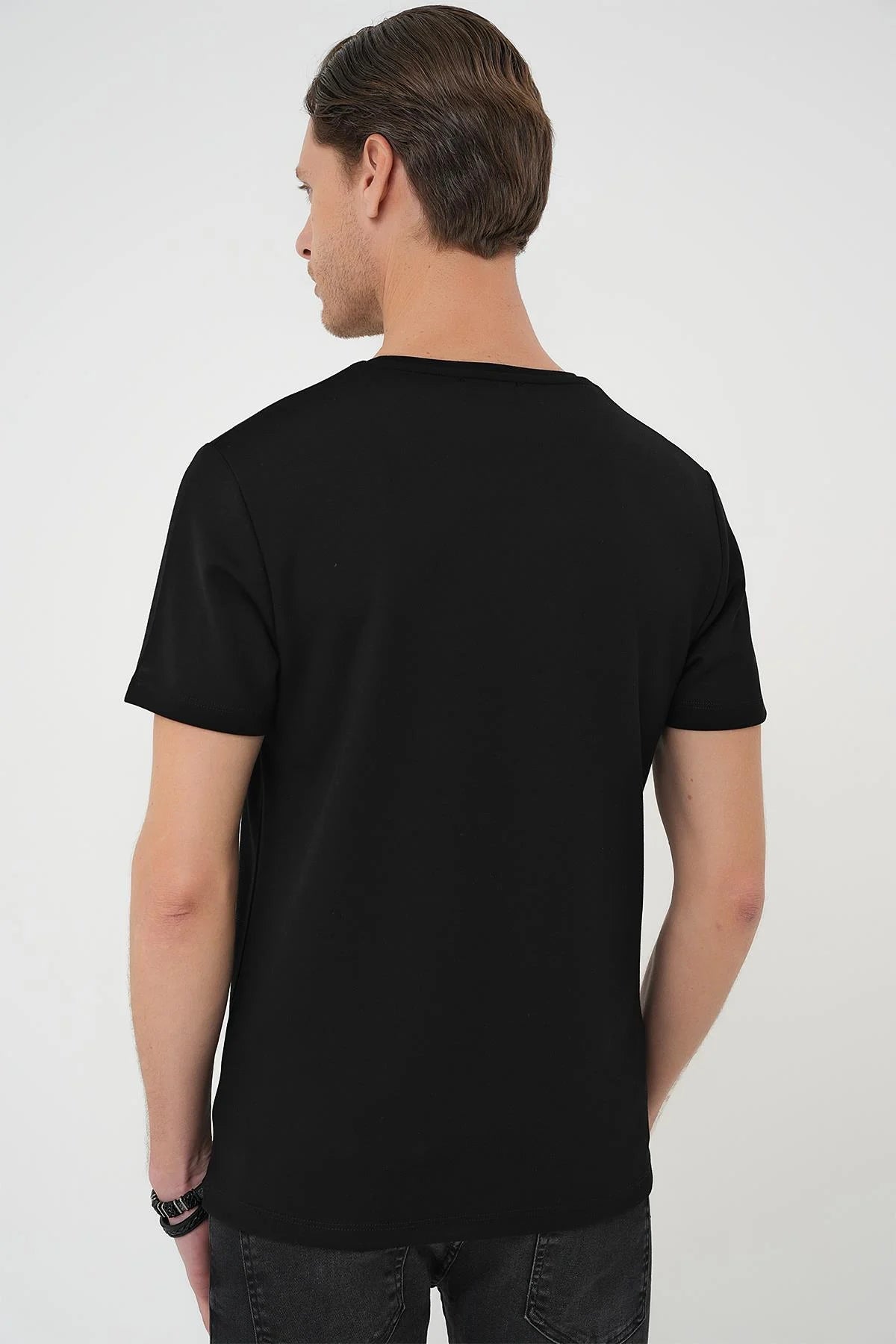 Ts 885 Slim Fit Siyah Spor T-shirt