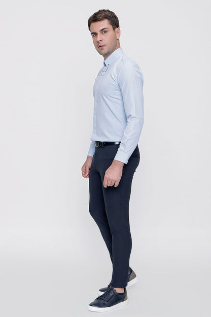 P 1086 Slim Fit Lacivert Spor Pantolon