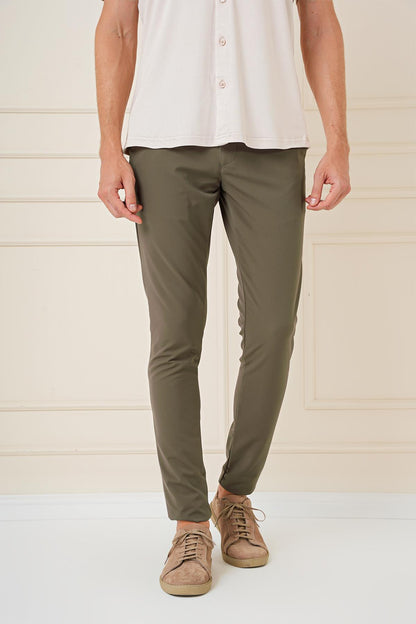 P 1144 Slim Fit Haki Klasik Pantolon