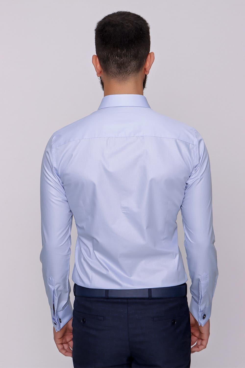 Gk 235 Slim Fit Açık Mavi Klasik Gömlek