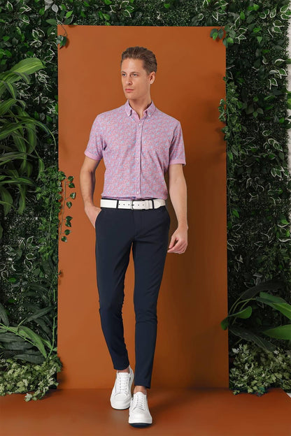 P 1144 Slim Fit Lacivert Klasik Pantolon