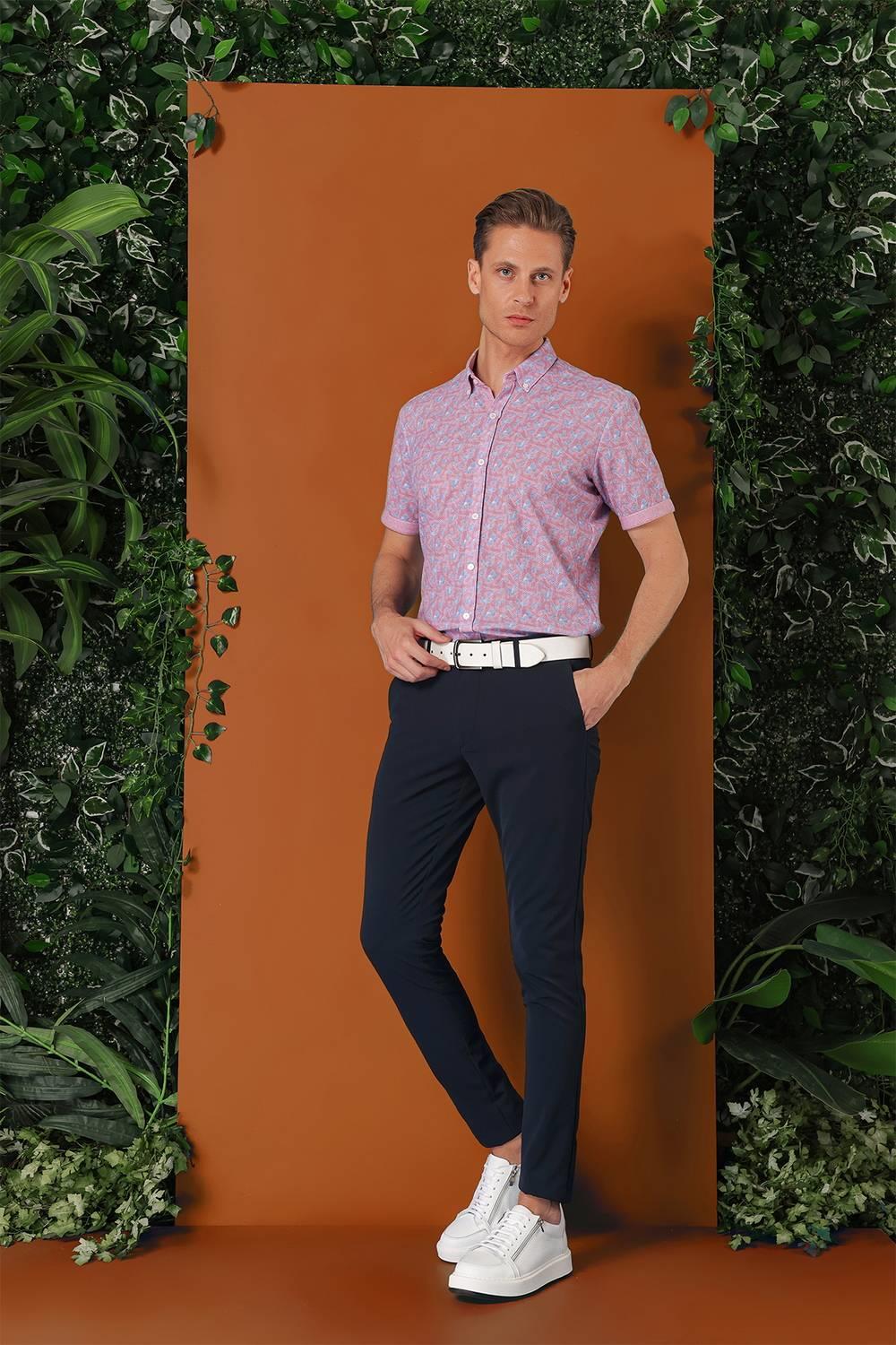 P 1144 Slim Fit Lacivert Klasik Pantolon