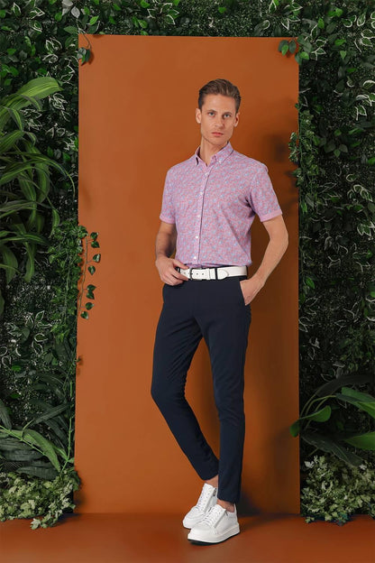 P 1144 Slim Fit Lacivert Klasik Pantolon