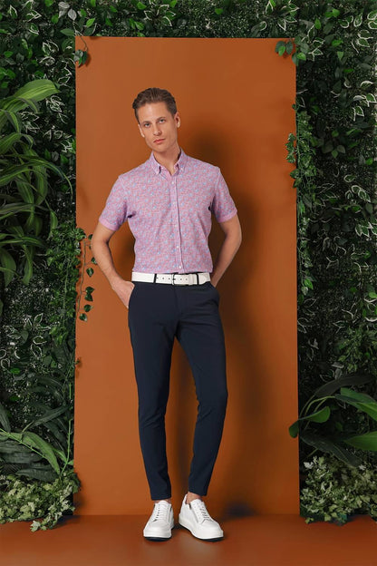 P 1144 Slim Fit Lacivert Klasik Pantolon