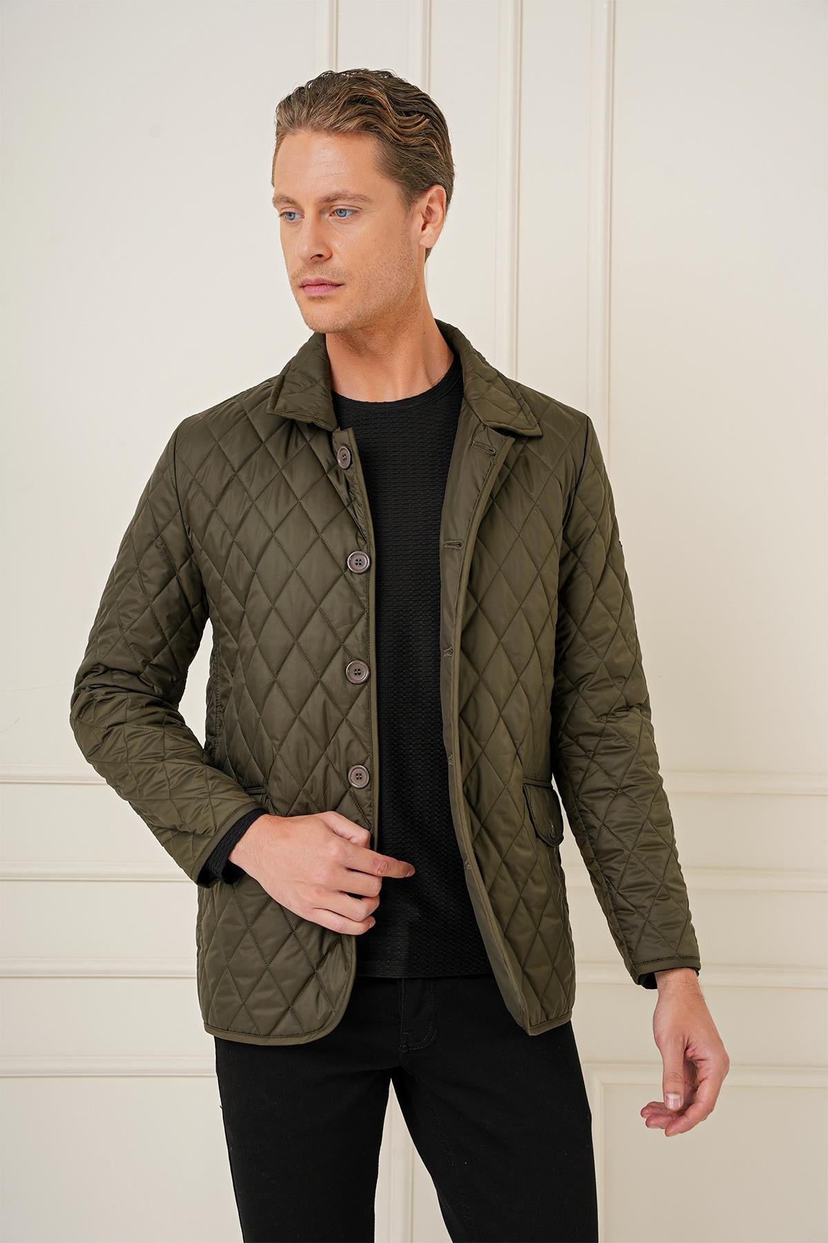 Ka 081 Slim Fit Haki Spor Kaban