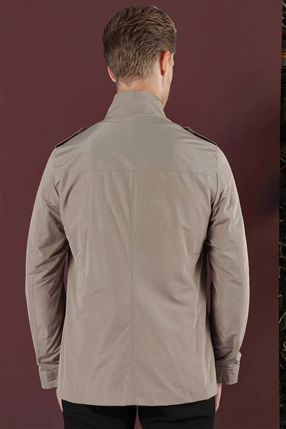 Ka 077 Slim Fit Bej Spor Kaban