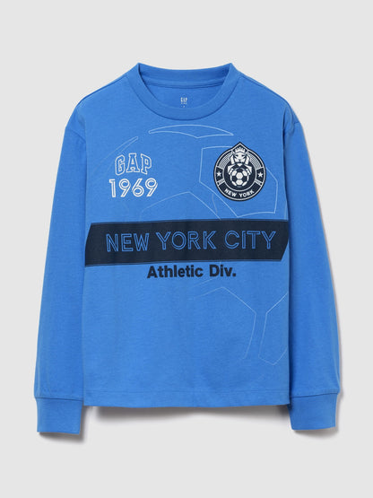 Açık Mavi Grafik T-shirt