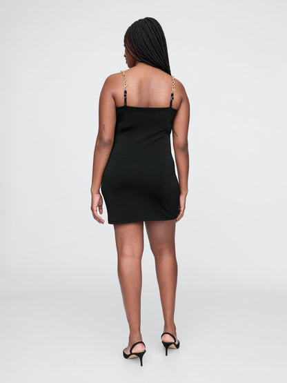 Siyah Gap × Cult Gaia Chain Mini Slip Elbise