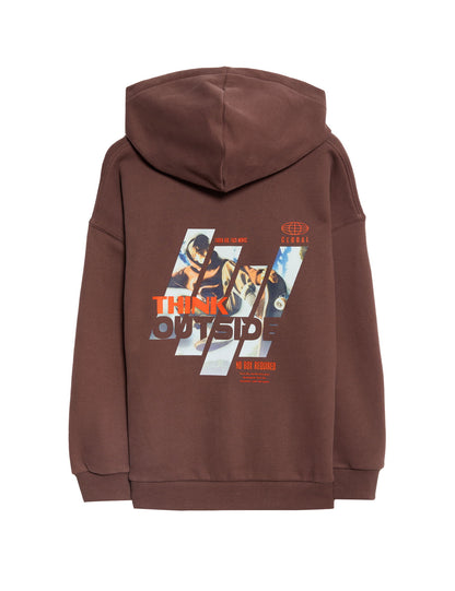 Pamuk Karışımlı Kapüşonlu Sweatshirt (6–16 Yaş)