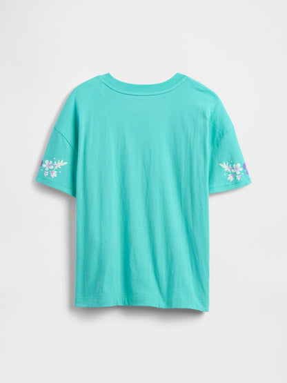 Yeşil Disney Oversized Grafik T-shirt