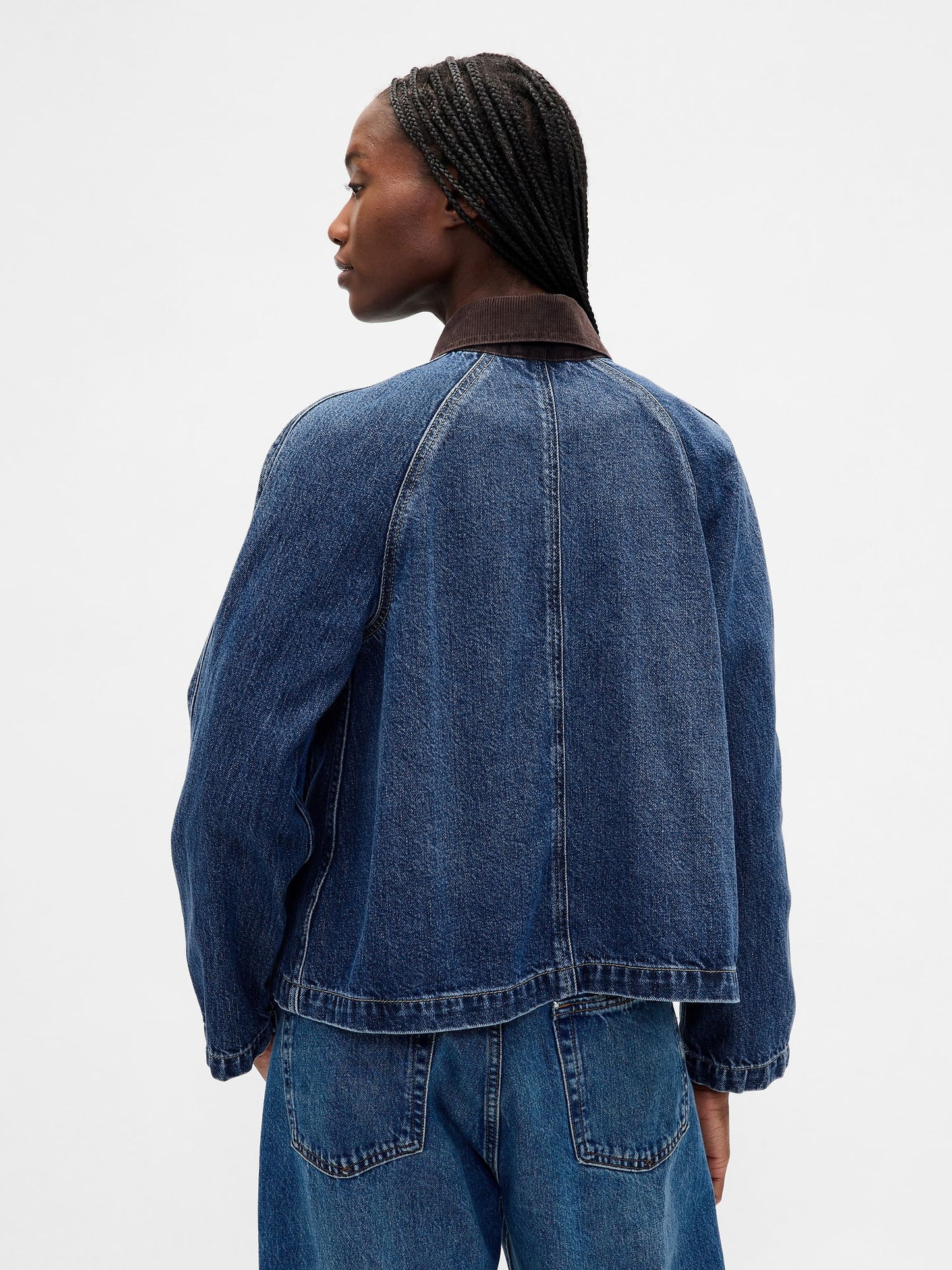 Lacivert Ultrasoft Denim Swing Chore Ceket