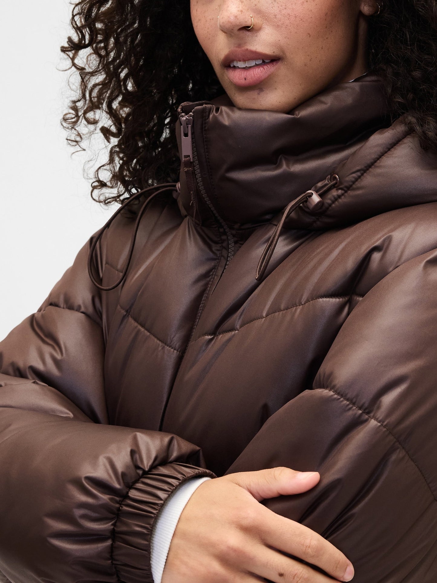 Koyu Kahverengi Coldcontrol Max Relaxed Midi Puffer Şişme Mont
