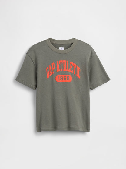 Açık Sarı Fransız Havlu Kumaş Kısa Kollu Sweatshirt