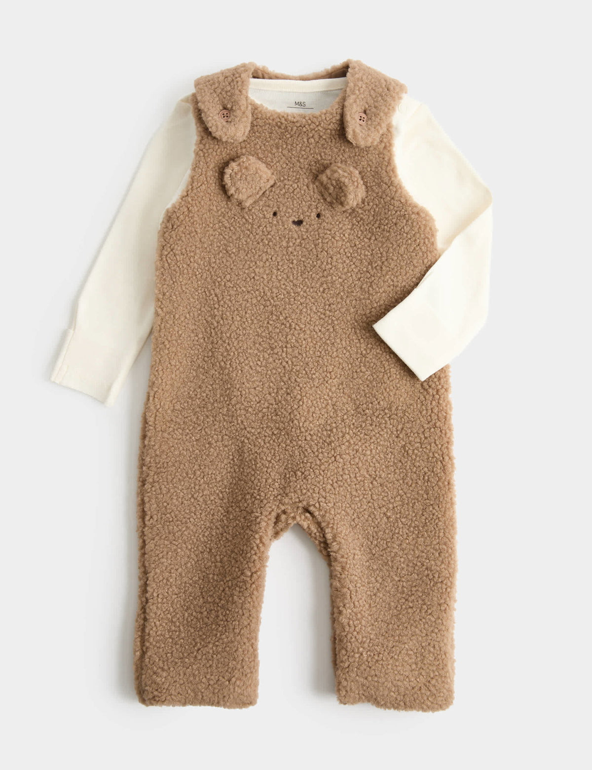 Peluş Önlük Ve Body Bebek 2'li Takım