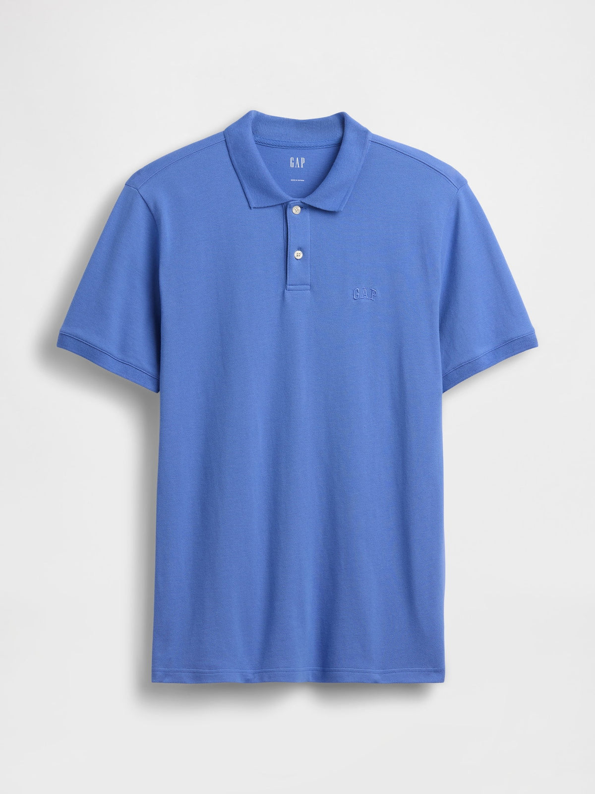 Açık Mavi Gap Logo Piqué Polo Yaka T-shirt