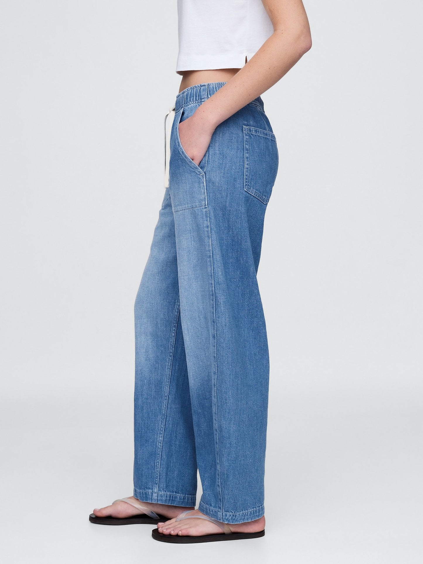 Mavi High Rise Easy Barrel Jean Pantolon