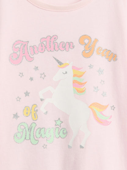 Pembe Babygap B-day Grafik T-shirt