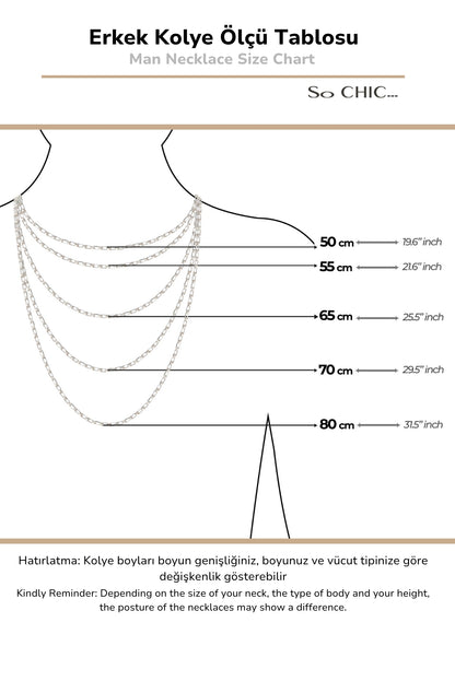 Modern Dizayn Zincir Çelik Erkek Kolye 02433700251
