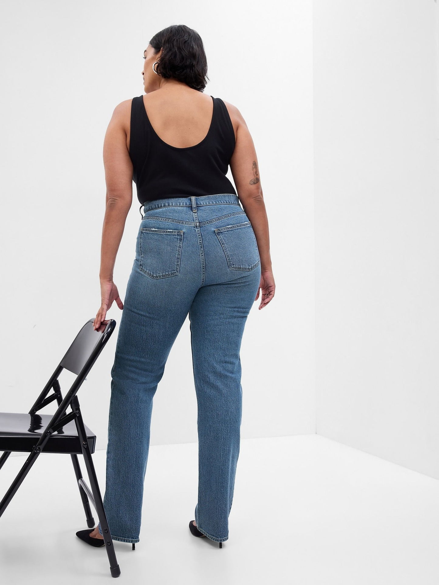 Medium Indigo 15 90s Straight Washwell™ Jean Pantolon