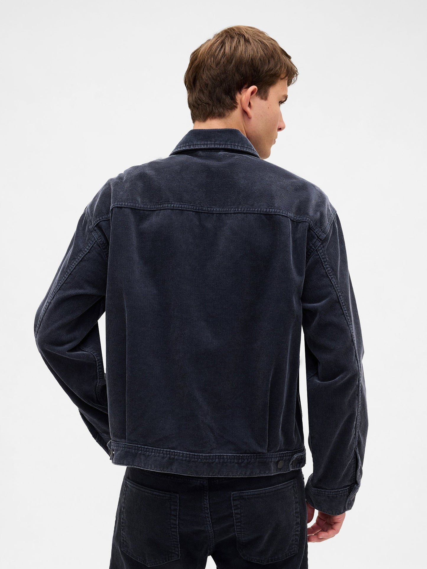 Lacivert Relaxed Corduroy Ceket