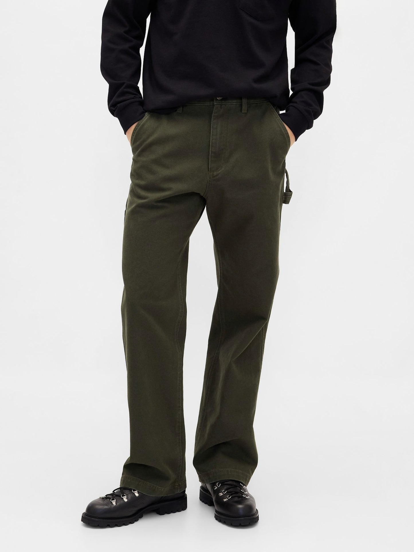Haki Canvas '90s Loose Pantolon