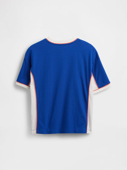 Kobalt Mavisi Oversized Jersey T-shirt