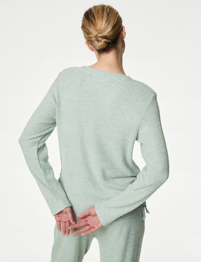 Regular Fit Waffle Pijama Üstü