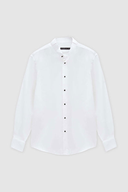 Damat Comfort Beyaz Düz %100 Pamuk Nano Care Smokin Gömlek