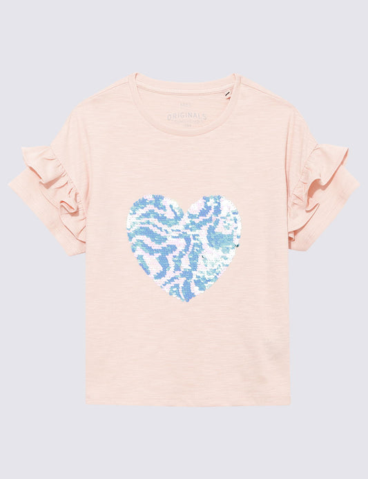 Saf Pamuklu Kısa Kollu T-shirt (2-8 Yaş)