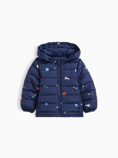 Lacivert Puffer Şişme Mont