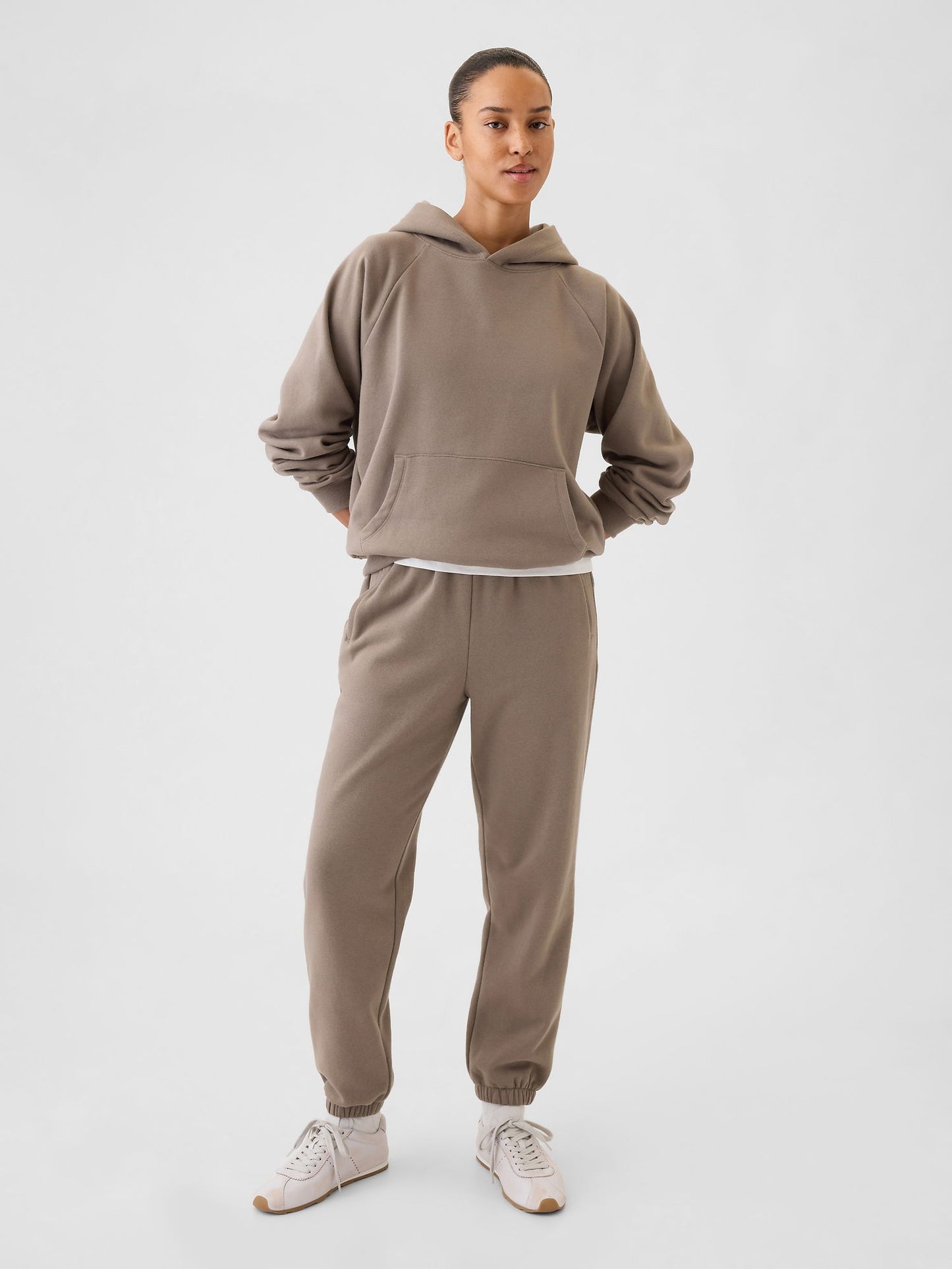 Kahverengi High Rise Boyfriend Jogger Eşofman Altı