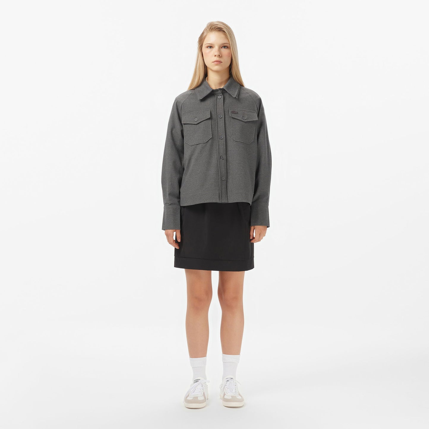 Lacoste Kadın Koyu Gri Gömlek