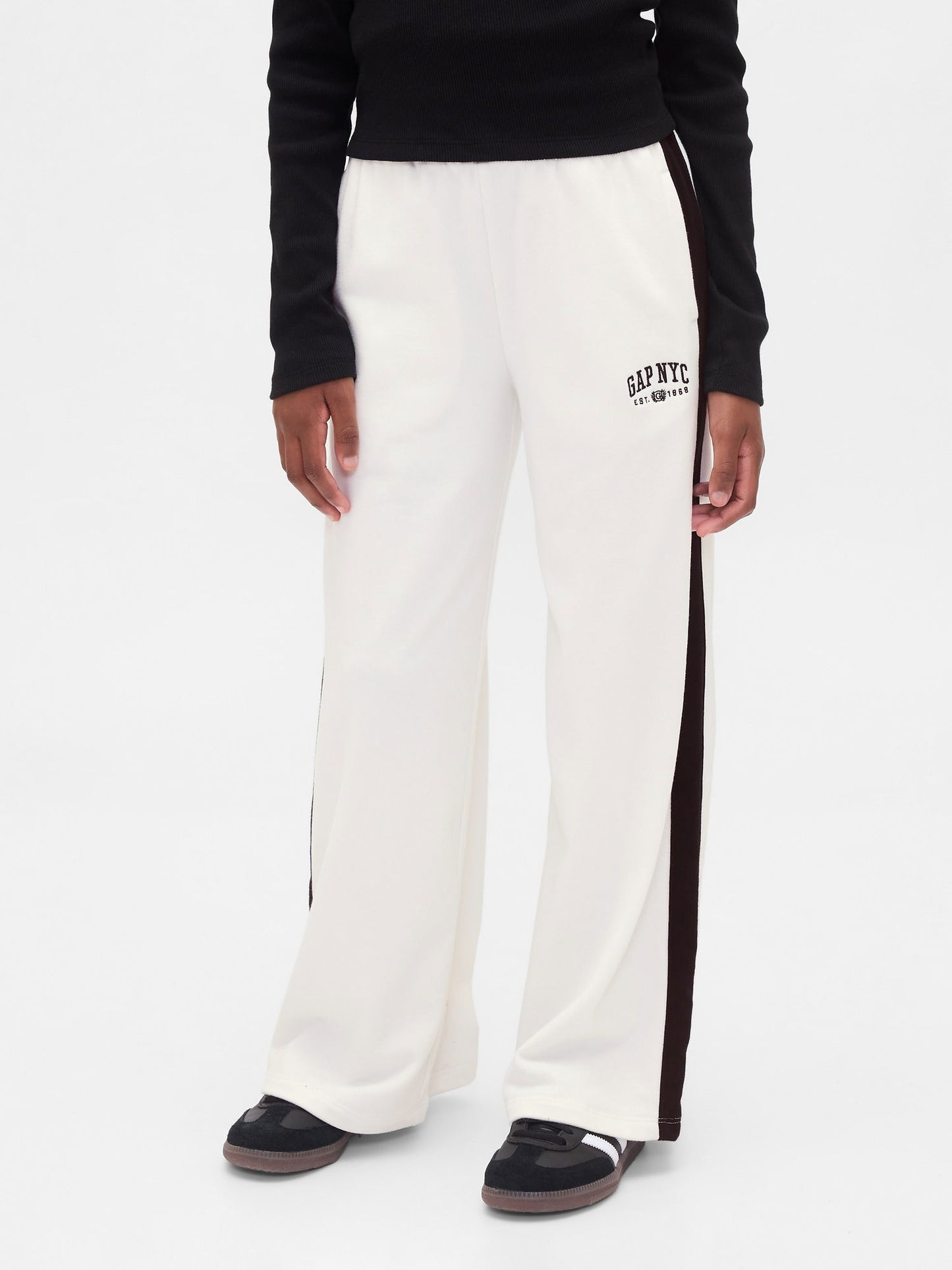 Beyaz Vintagesoft Baggy Gap Logo Pantolon