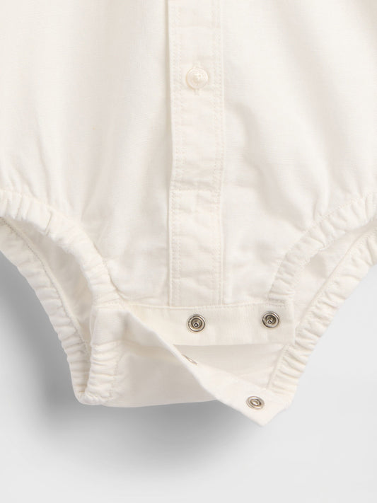 Beyaz Baby Oxford Bodysuit