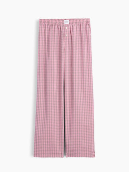 Pembe Poplin Pijama Altı