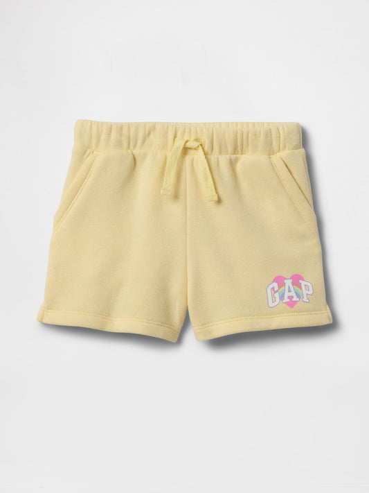 Sarı Gap Logo Havlu Kumaş Pull-On Şort
