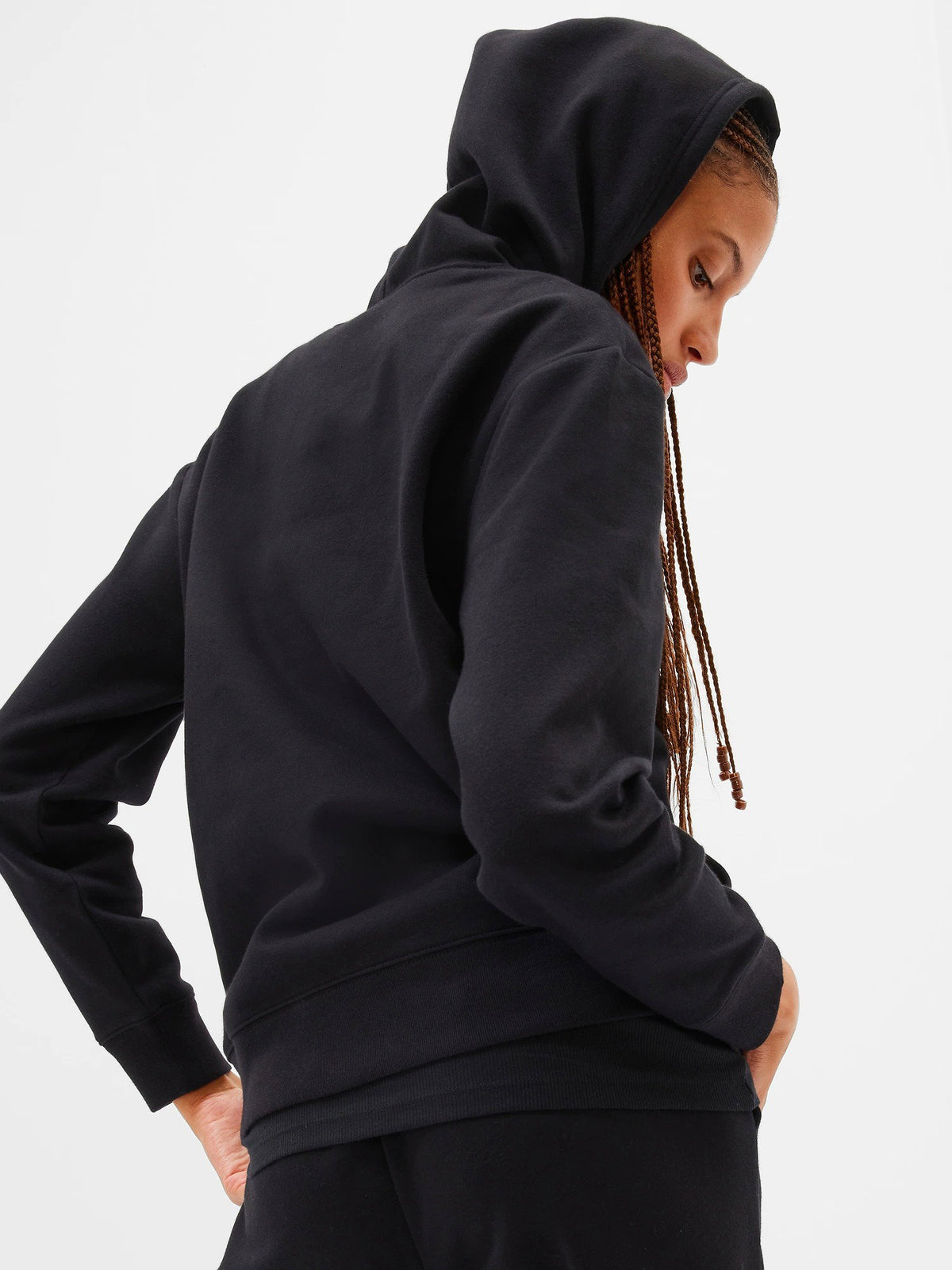 Siyah Gap Logo Fleece Sweatshirt
