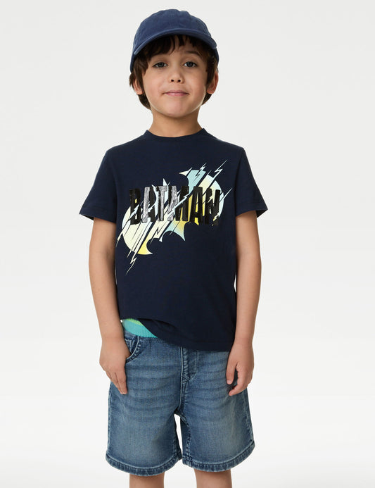 Saf Pamuklu Batman™ T-shirt (2-8 Yaş)