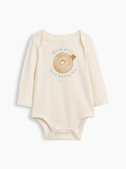 Kırık Beyaz First Favorites Organik Pamuk Grafik Baskılı Bodysuit