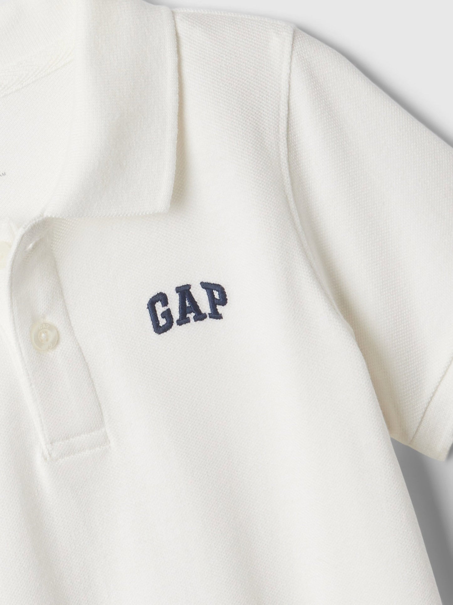 Beyaz Gap Logo Polo Yaka T-shirt