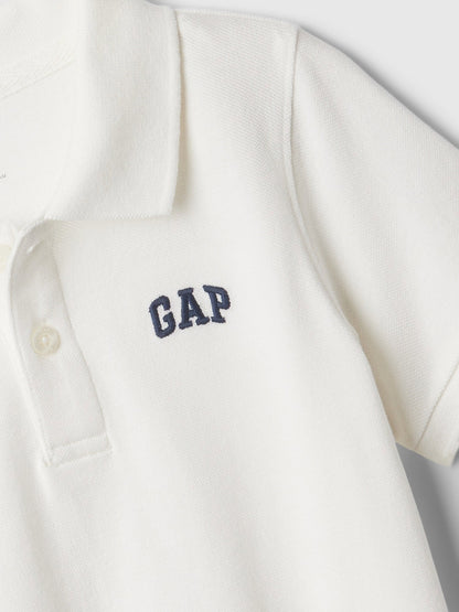 Beyaz Gap Logo Polo Yaka T-shirt