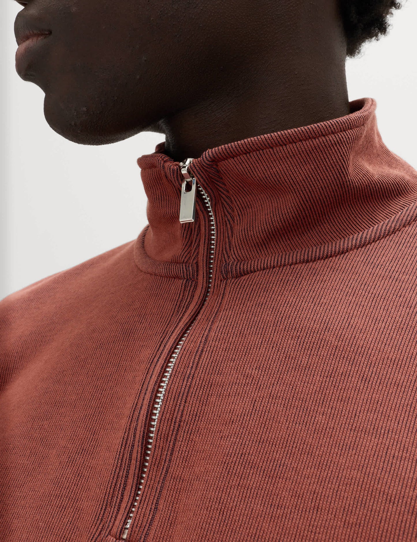 Pamuklu Karışımlı Yarım Fermuarlı Sweatshirt