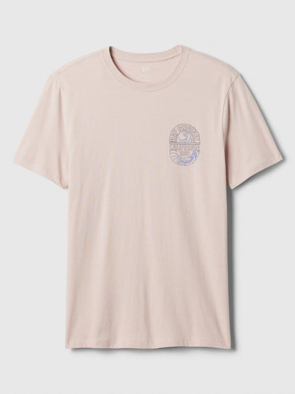 Pembe Gap Logo Grafikli T-shirt