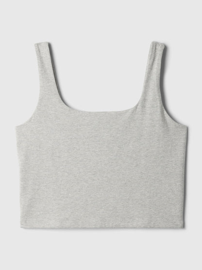 Gri Compact Jersey Crop Atlet