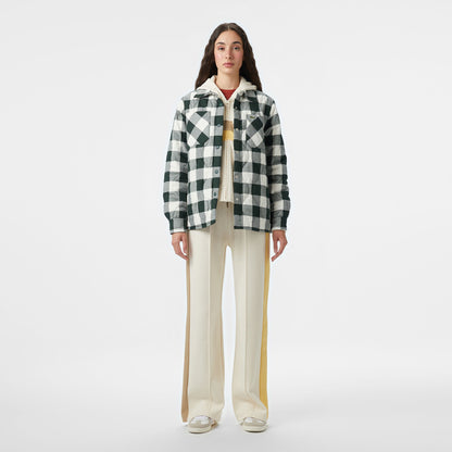 Lacoste Kadın Ekose Koyu Yeşil Gömlek