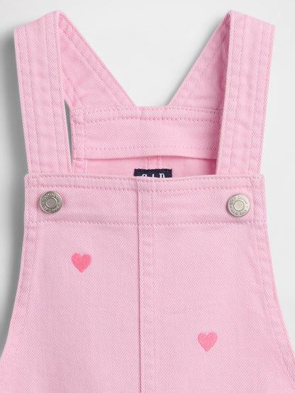 Açık Pembe Denim Tulum